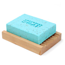 Load image into Gallery viewer, Frankincense &amp; Bergamot Made with Frankincense and Bergamot Essential Oils, and dried Mint, this soap has a wonderfully uplifting fragrance to help you get ready for the day ahead.  Hand crafted using only sustainable Palm oil, age-old botanicals and pure aromatic oils, these almost mythical soaps will transform your daily wash into a cleansing ritual to be savoured. SLS and Parabens free.