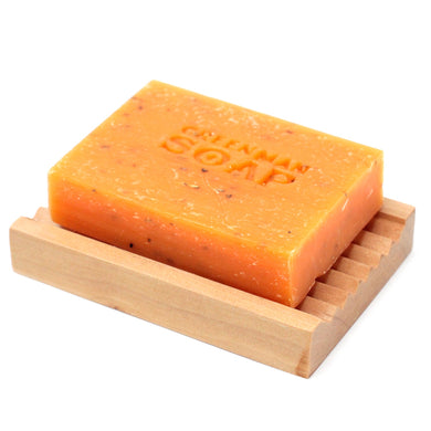 Argan & Rosemary Made with Rosemary Essential Oil and rich Moroccan Argan Oil, with dried Rosemary leaves, this soap has an invigorating aroma to enliven you and may help moisturise and soften your skin.  Hand crafted using only sustainable Palm oil, age-old botanicals and pure aromatic oils, these almost mythical soaps will transform your daily wash into a cleansing ritual to be savoured. SLS and Pa