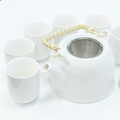 Herbal Teapot Set - Classic White - Gift Success Limited