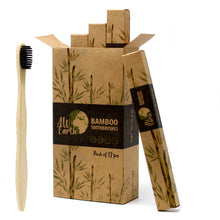 将图片加载到图库查看器，From Earth to Earth, &#39;AW Earth&#39; Bamboo Toothbrushes are medium soft and comfortable to use.  They are as effective as a conventional plastic toothbrush but are far better for our environment and a simple way to reduce your consumption.  Bamboo has a very nice natural energy and as a swift growing plant is therefore more environmentally friendly.  Each brush is hand wrapped individually in a recyclable cardboard.   Sold in single units.   * picture for illustration purposes only*