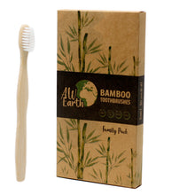 Load image into Gallery viewer, Bamboo Toothbrush - White - Family Pack of 4 - Med Soft - Gift Success Limited