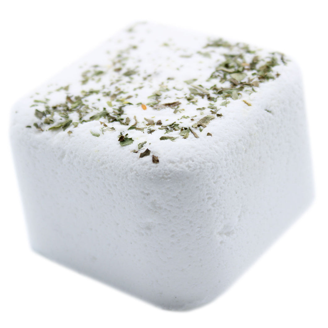 Kick Start - Peppermint and Eucalyptus   Just like bath bombs, but for the shower!  Add these gorgeously, essential oil fragranced steamers, to the base of your shower and relax.   You'll receive 5 of the 80gram Steamer cubes. 