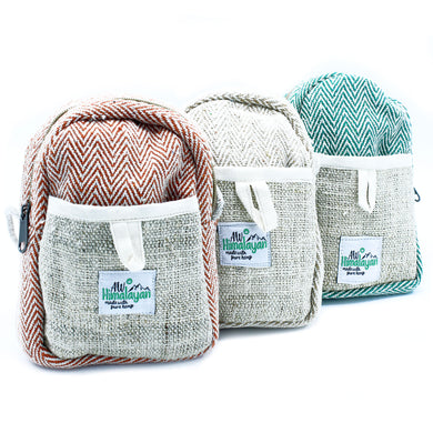 <p>Made in Kathmandu, Nepal with a mixture of Cotton and Pure Hemp, these bags are on trend, fashionable, well designed an...