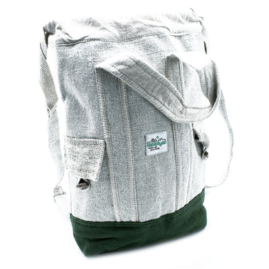 <p>Made in Kathmandu, Nepal with a mixture of Cotton and Pure Hemp, these bags are on trend, fashionable, well designed an...