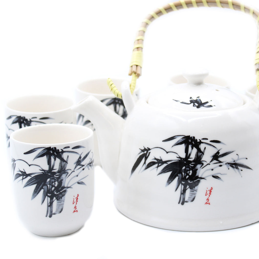 Herbal Teapot Set - White Stone Oriental - Gift Success Limited