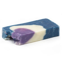 Load image into Gallery viewer, These gorgeous handmade Olive Oil and Essential Oil soaps are made using traditional cold process making method and are SLS and Paraben free.  Soap slices are sold wrapped in waxed paper with an ingredients label and weigh approximately 100g.