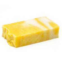 Load image into Gallery viewer, These gorgeous handmade Olive Oil and Essential Oil soaps are made using traditional cold process making method and are SLS and Paraben free.  Soap slices are sold wrapped in waxed paper with an ingredients label and weigh approximately 100g.