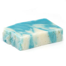 Load image into Gallery viewer, These gorgeous handmade Olive Oil and Essential Oil soaps are made using traditional cold process making method and are SLS and Paraben free.  Soap slices are sold wrapped in waxed paper with an ingredients label and weigh approximately 100g.